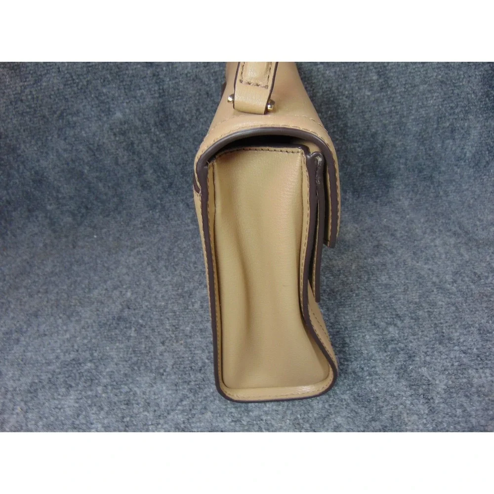 Michael Kors Handbag Jet Set Tan Leather Chain Strap Flap Turn Lock Shoulder Bag